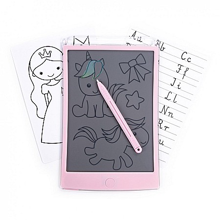 DE TABLETA LCD 8.5 inch PENTRU SCRIS SI DESENAT 21.5*13.5CM ROZ KIDEA PTLCDAKA [2]