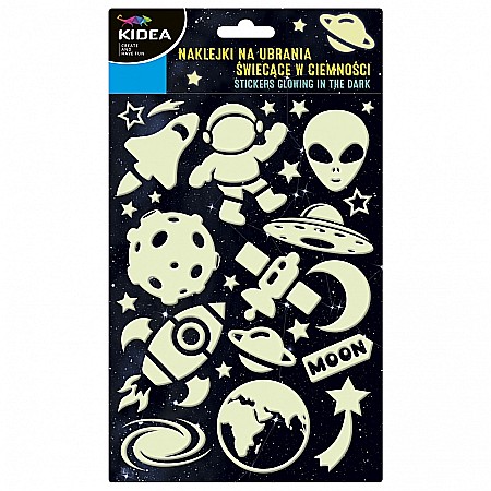 HOBBY - DE STICKERE TEXTILE FOSFORESCENTE KIDEA KOSMOS NUSCKKA