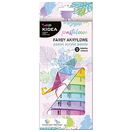 RECHIZITE SCOLARE - DE VOPSEA ACRILICA 12ML 12 CULORI/SET PASTEL KIDEA FAAP12KA