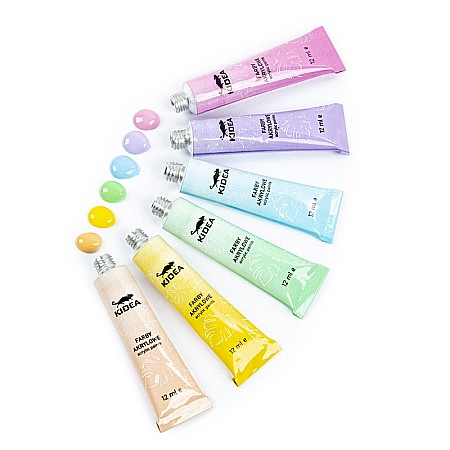 DE VOPSEA ACRILICA 12ML 12 CULORI/SET PASTEL KIDEA FAAP12KA [2]