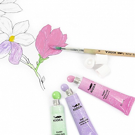 DE VOPSEA ACRILICA 12ML 12 CULORI/SET PASTEL KIDEA FAAP12KA [3]