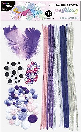Seturi Creative pentru Copii - DE SET CREATIV KIDEA PASTEL 120 PIESE PZK120KA