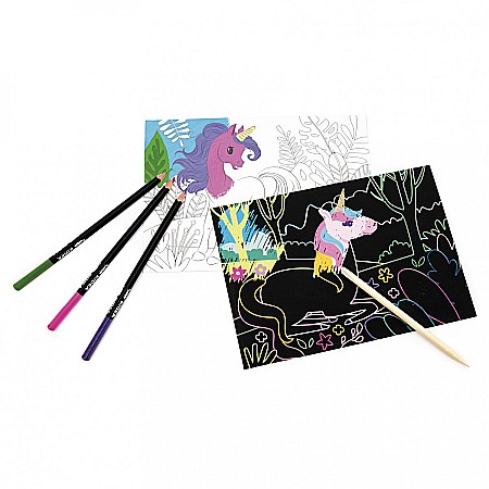 DE CARTE DE COLORAT SCRATCH ART BOOK 6 COLI UNICORN KIDEA WKBKA [1]
