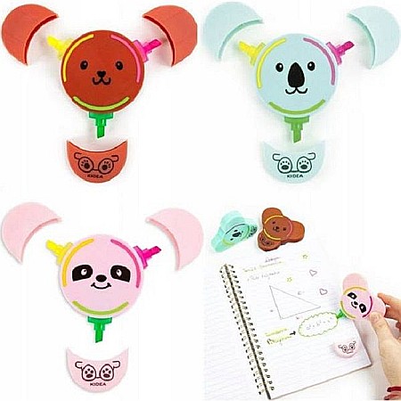 Instrumente pentru scris kids - DE MINI TEXTMARKER MIX ANIMALUTE KIDEA ZF3W1KAD