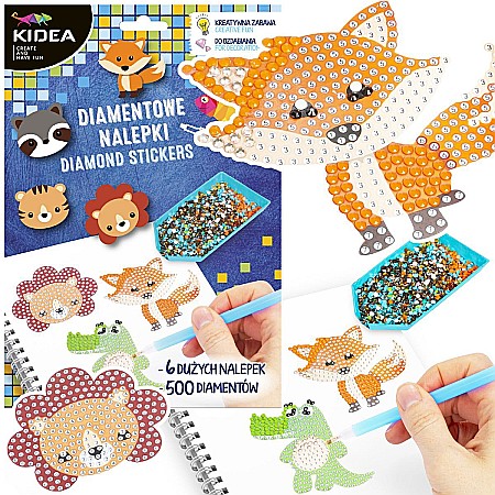DE STICKERE 6/SET CU DIAMANTE COLORATE ANIMALE KIDEA NDZKA [4]