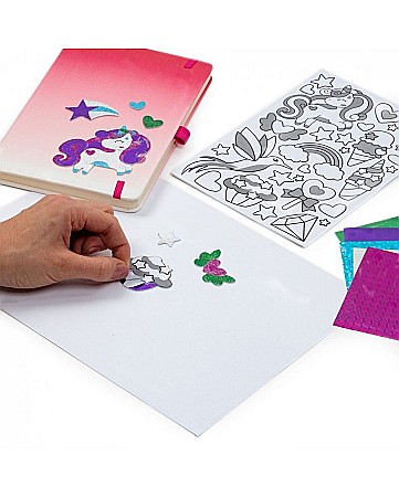 DE SET CREATIV CU STICKERE SI FOLII COLORATE METALIZATE UNICORN KIDEA MNZKUKA [2]