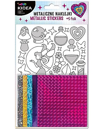Seturi Creative pentru Copii - DE SET CREATIV CU STICKERE SI FOLII COLORATE METALIZATE FAIRIES KIDEA MNZKWKA