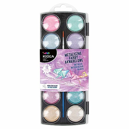 DE ACUARELE 12 CULORI METALICE/SET + PENSULA KIDEA MFA12KKA [0]