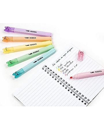DE TEXTMARKER PISICI 6/SET CULORI PASTEL KIDEA FK6KKA [2]