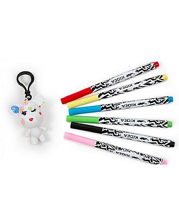 DE MARKER CU VOPSEA ACRILICA 6 CULORI/SET + BRELOC KIDEA MABBKA [2]