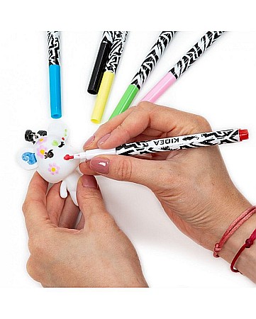 DE MARKER CU VOPSEA ACRILICA 6 CULORI/SET + BRELOC KIDEA MABBKA [3]