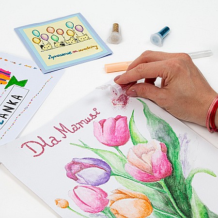 DE SET CREATIV KIDEA PIX CU LIPICI SI SCLIPICI IN 5 CULORI PK5BKA [1]