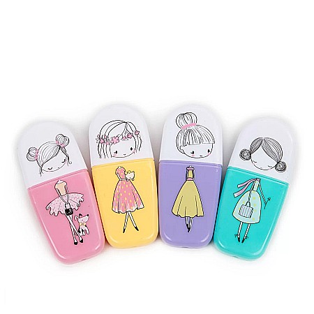 DE TEXTMARKER 4/SET CULORI PASTEL PRINCESS NEW LOOK KIDEA ZKNLKA [1]