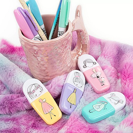 DE TEXTMARKER 4/SET CULORI PASTEL PRINCESS NEW LOOK KIDEA ZKNLKA [4]