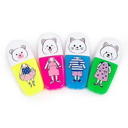 DE TEXTMARKER 4/SET CULORI INTENSE ANIMALE NEW LOOK KIDEA ZZNLKA [1]