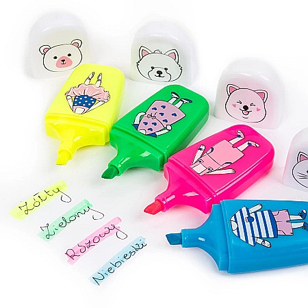 DE TEXTMARKER 4/SET CULORI INTENSE ANIMALE NEW LOOK KIDEA ZZNLKA [2]