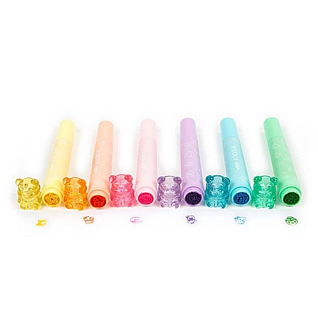 DE MARKER 2 CAPETE 6 CULORI  PASTEL + 6 STAMPILE KIDEA FSM6KA [1]