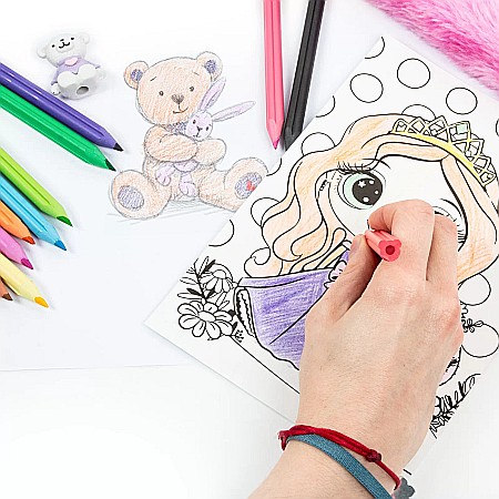 DE CREIOANE COLORATE 12/SET JUMBO FORMA URSULET KIDEA KMJ12KKA [3]