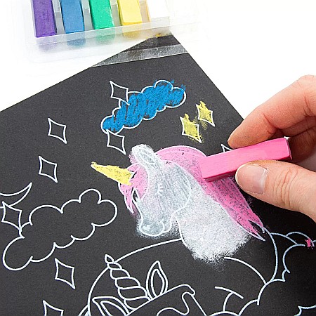 DE SET DESEN 6 CULORI PASTELURI CRETATE UNICORN KIDEA ZRPJKA [1]