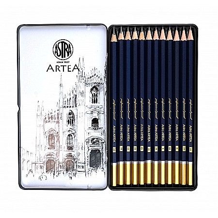 AS SET 12 CREIOANE GRAFIT 8B-3H ARTEA ASTRA CUTIE METAL 206120013 [1]