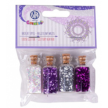 ARTICOLE COPII - AS SCLIPICI 4 CULORI 3G HEATHER GLITTER ASTRA CREATIVO 335121004