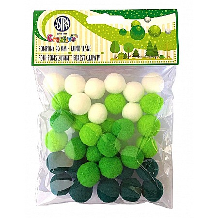 HOBBY - AS POMPOM 20MM MIX VERDE 335121019