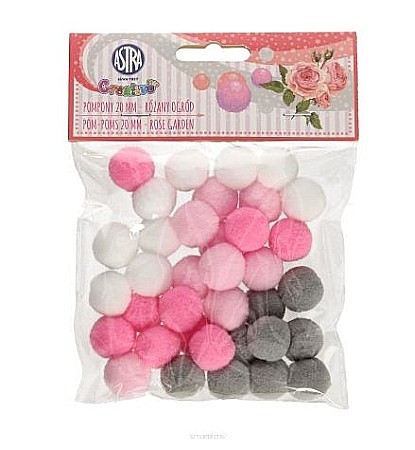 HOBBY - AS POMPOM 20MM MIX TRANDAFIRIU 335121024