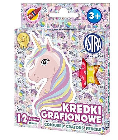 Creioane cerate - AS CREIOANE COLORATE FARA LEMN ASTRA UNICORN 12/SET 316121009
