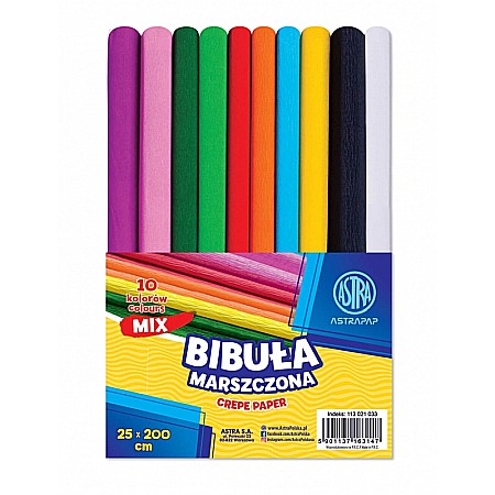 RECHIZITE SCOLARE - AS HARTIE CREPONATA 25*200CM 10 CULORI/SET 113021033