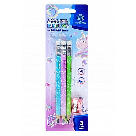 INSTRUMENTE DE SCRIS - AS CREION JUMBO GRAFIT HB TRIUNGHIULAR UNICORN  3/SET 206023902