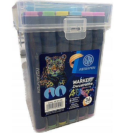 FINE ARTS&GRAPHICS - AS MARKERE TRIUNGHIULARE 2 CAPETE VF.PENSULA si VF.FIN 36 CULORI/SET PASTEL 207023905