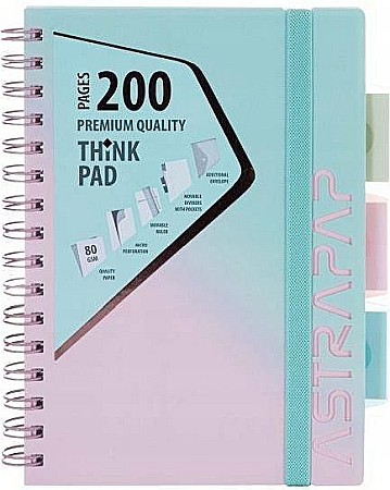 AS CAIET A4 PP SPIRA 200F CU ELASTIC, RIGLA SI 3 SEPARATOARE, OMBRE LINE PATRATELE 104023007 [2]