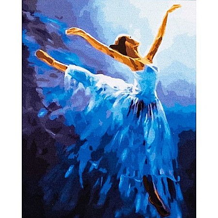 Pictura pe numere - AS PANZA PICTURA PE NUMERE 40*50CM CU VOPSELE SI PENSULE, PRIMABALERINA 801023903