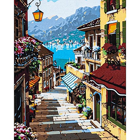 Pictura pe numere - AS PANZA PICTURA PE NUMERE 40*50CM CU VOPSELE SI PENSULE, SUNNY RIVIERA 801023906