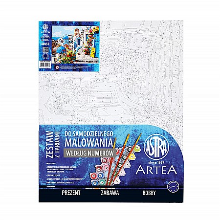 AS PANZA PICTURA PE NUMERE 40*50CM CU VOPSELE SI PENSULE, MAGICUL SANTORINI 801023908 [1]