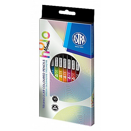 Creioane colorate - AS CREIOANE COLORATE LEMN NEGRU 10/SET ASTRAPEN HOLOMANIA 312024001