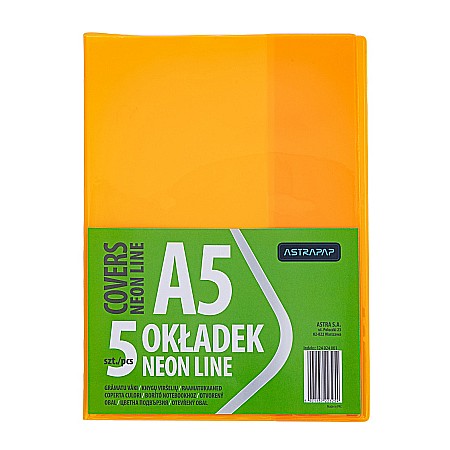 AS COPERTA PLASTIC A5 CULORI NEON 5/SET 124024001 [1]