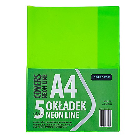 AS COPERTA PLASTIC A4 CULORI NEON 5/SET 124024002 [1]