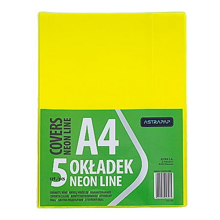 AS COPERTA PLASTIC A4 CULORI NEON 5/SET 124024002 [2]