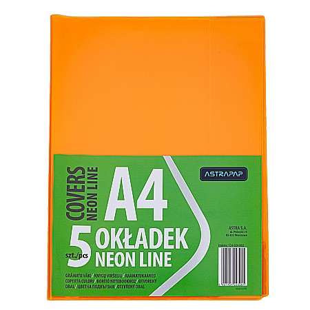 AS COPERTA PLASTIC A4 CULORI NEON 5/SET 124024002 [3]