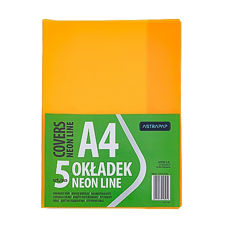 AS COPERTA PLASTIC A4 CULORI NEON 5/SET 124024002 [4]