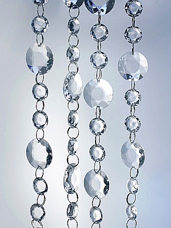 PD GHIRLANDA DIN CRISTALE, transparent, 1 metru, 18x30mm, CC02 [1]