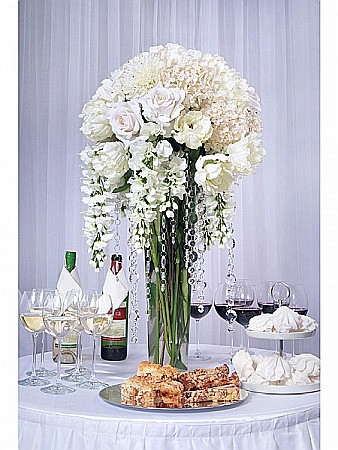 PD GHIRLANDA DIN CRISTALE, transparent, 1 metru, 18x30mm, CC02 [4]