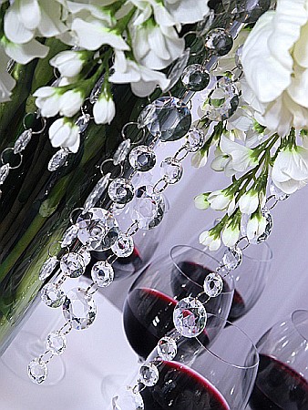 PD GHIRLANDA DIN CRISTALE, transparent, 1 metru, 18x30mm, CC02 [6]