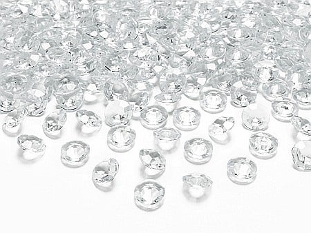ARTICOLE PARTY - PD CONFETTI DIAMANTE, Diamond confetti, colourless, 12mm 100/SET ADC12-099