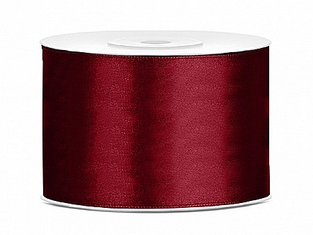 Fundite, Panglici , Benzi Craciun - PD BANDA SATIN, Satin Ribbon, deep red, 50mm/25m TS50-082