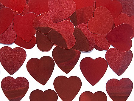 Confetti - PD CONFETTI, Confetti Hearts, red, 25mm, 10g KONS33