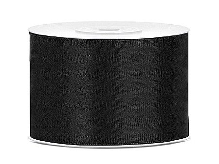 HOBBY - PD BANDA SATIN, Satin Ribbon, black, 50mm/25m TS50-010