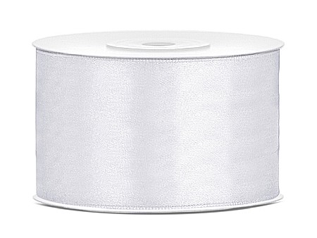 Ambalaje cu Spirit de Sărbătoare - PD BANDA SATIN, Satin Ribbon, white, 38mm/25m TS38-008