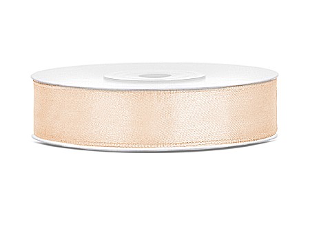 HOBBY - PD BANDA SATIN, Satin Ribbon, cream, 12mm/25m TS12-079